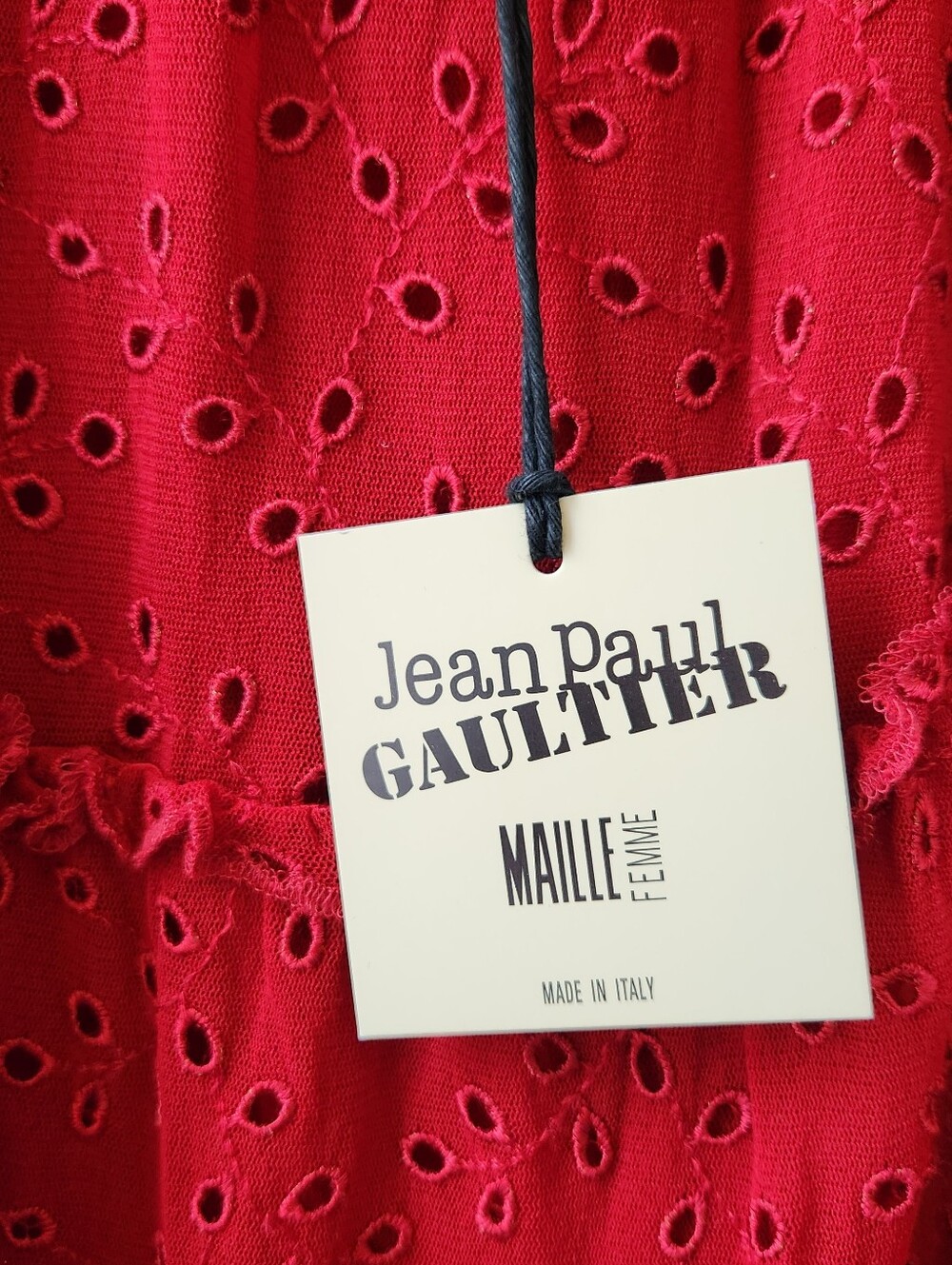 Jean Paul Gaultier Deep Red Eyelet Skirt - Picture 13 of 15